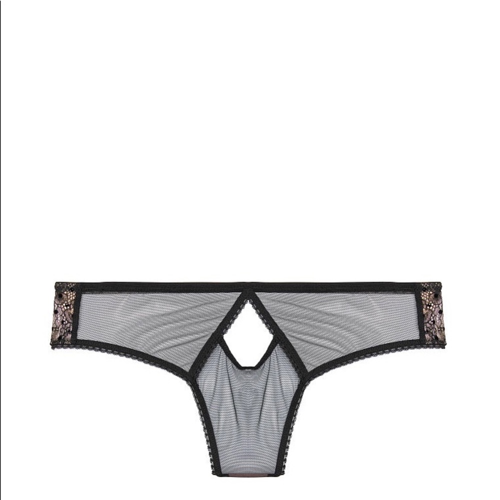 NWT Victoria’s Secret Luxe Cutout Tanga Panty - Picture 4 of 4